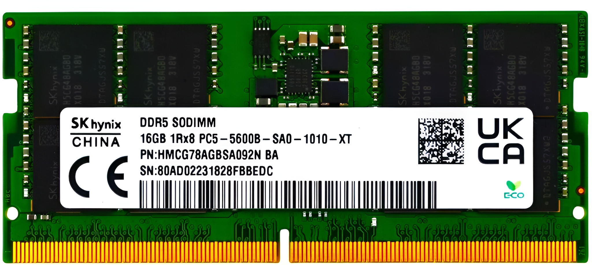 SM31L87485 - 16GB DDR5-5600 SODIMM Laptop Memory Module