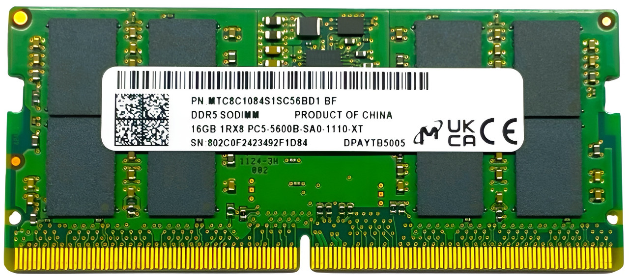 MTC8C1084S1SC56BH1 - 16GB DDR5-5600 SODIMM Laptop Memory Module