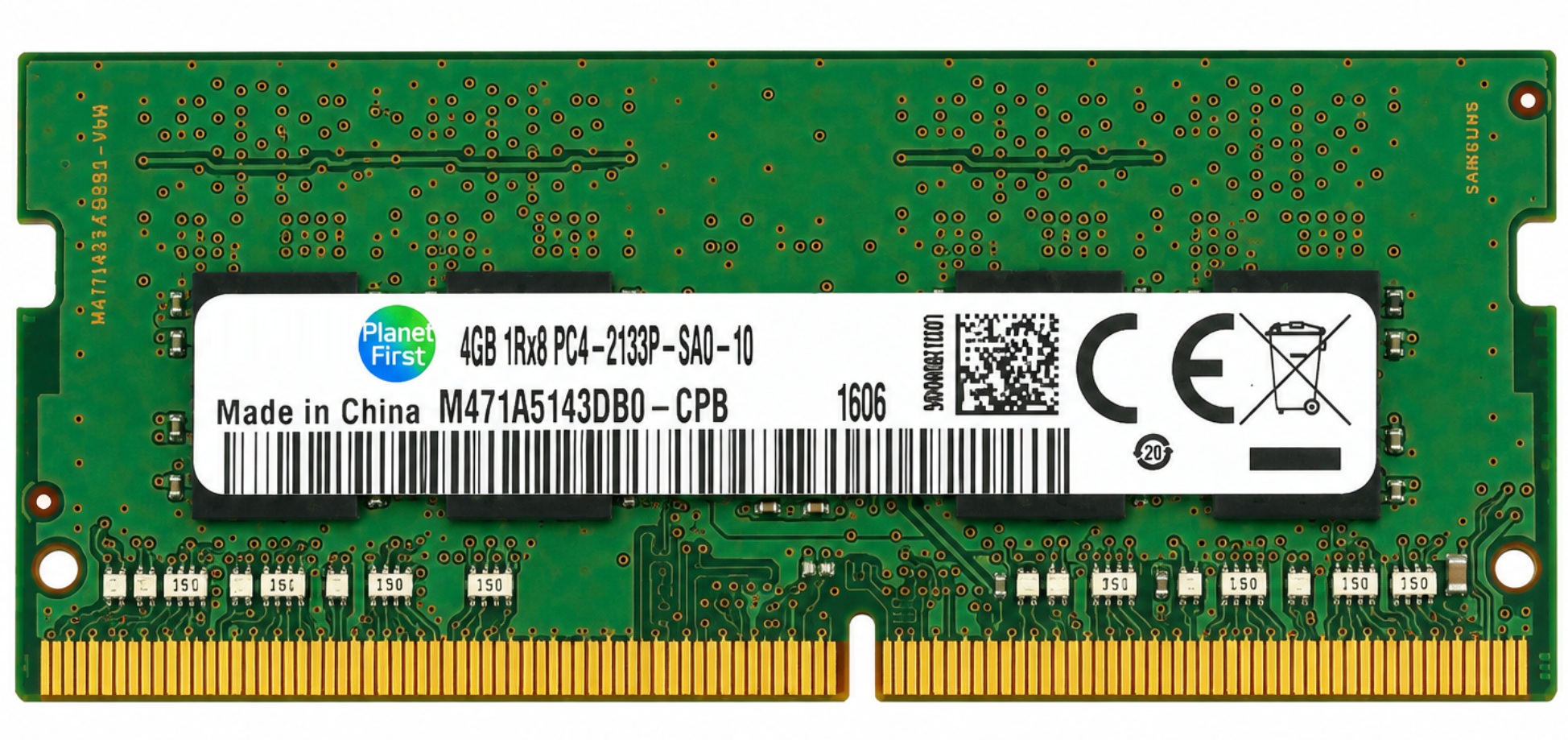 M471A5143DB0-CPB00 - 4GB PC4-2133P DDR4-2133 1Rx8 260-Pin Non-ECC SODIMM Laptop Memory