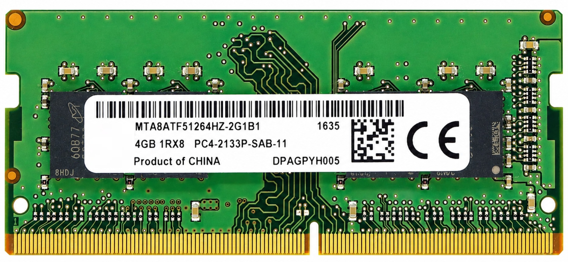 TED44G2133C15-SBK - 4GB PC4-2133P DDR4-2133 1Rx8 260-Pin Non-ECC SODIMM Laptop Memory