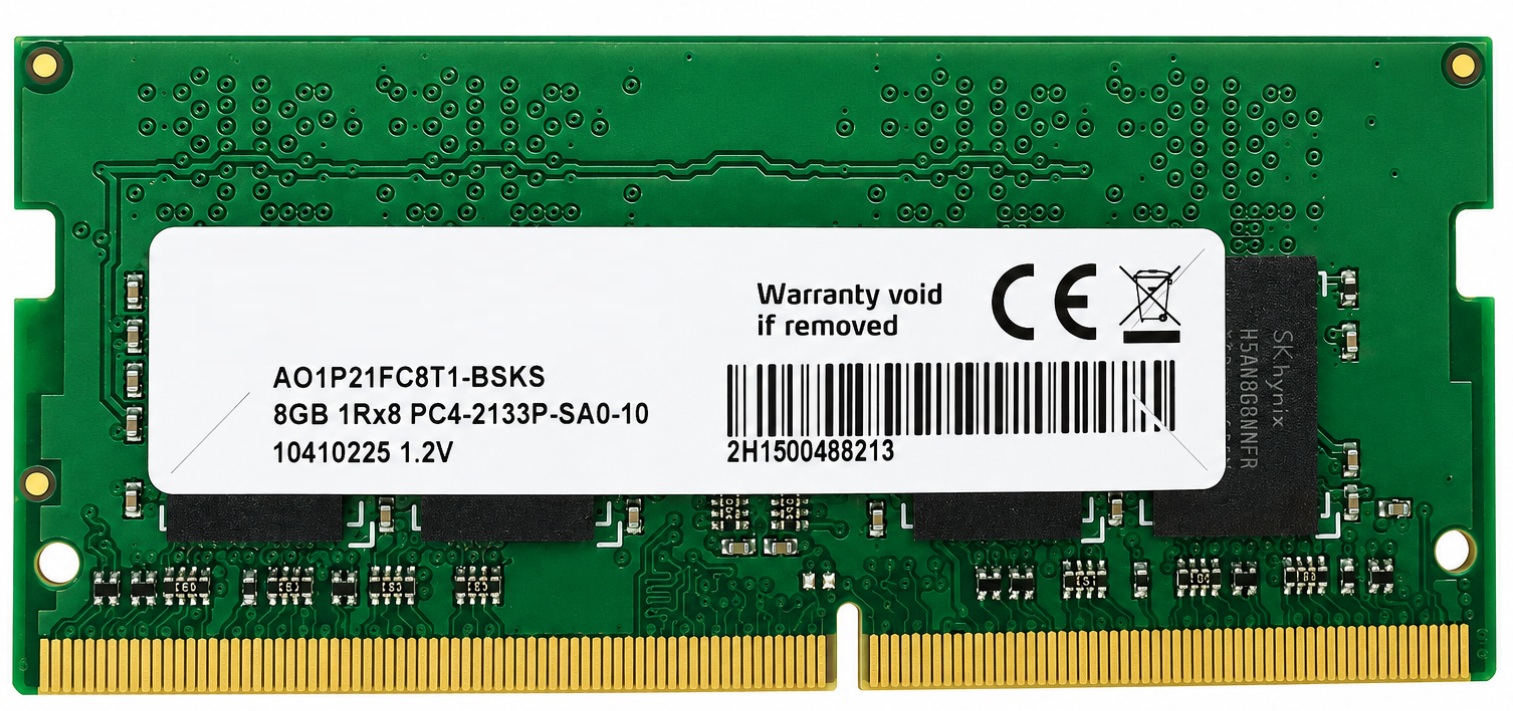 KN.8GB0C.008 - 8GB PC4-2133P DDR4-2133 1Rx8 260-Pin Non-ECC Unbuffered SODIMM Laptop Memory