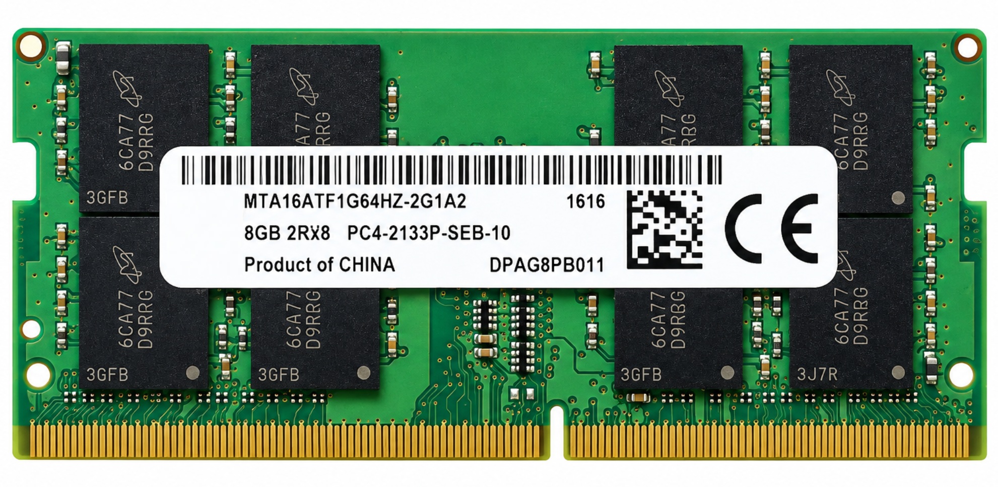 MTA16ATF1G64HZ-2G1A1 - 8GB DDR4-2133P PC4-17000 2Rx8 260-Pin SODIMM Laptop Mini PC Memory