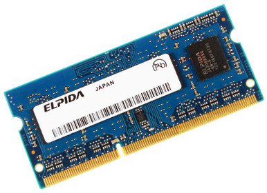 Elpida EBJ20UF8BDU0-GN-F - 2GB (1x2GB) 1600Mhz PC3-12800S DDR3-1600 204-Pin  SODIMM Laptop Memory Ram - CPU Medics