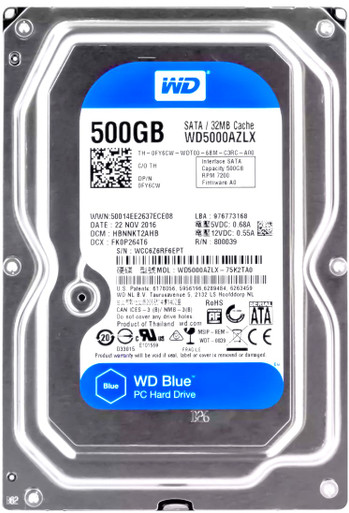 Western Digital WD5000AZLX-75K2TA0 - 500GB 7.2K RPM SATA 3.5