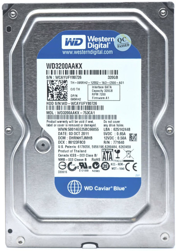 Western Digital WD3200AAKX - 320 GB 7.2K RPM 16 MB Cache SATA 6 Gb
