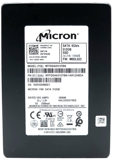 MTFDDAK512TBN-1AR1ZABHA - 512GB 6Gbps SATA III 7mm 2.5 MTFDDAK512TBN-1AR1ZABHA - 512GB 6Gbps SATA III 7mm 2.5