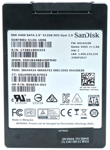 774414-001 - 512GB 6Gbps SATA III 7mm 2.5