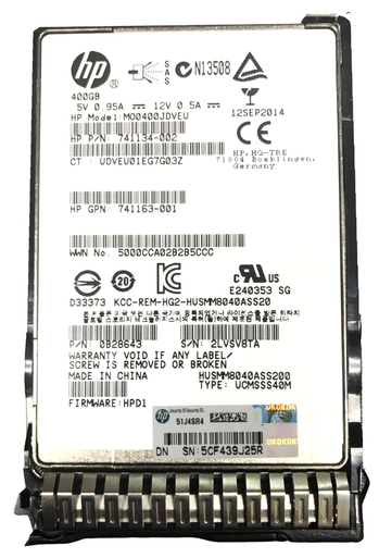 HPE MO0400JDVEU - 400GB 12G SAS ME EM 2.5" SFF Solid State SSD for HPE ...