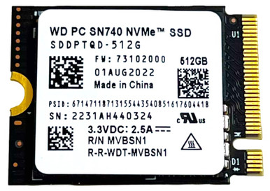 Western Digital SDDPTQD-512G - 512GB PCIe NVMe M.2 2230 Gen4x4