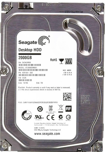 Seagate 1ER164-510 - 2TB 7.2K RPM 64MB Cache SATA 3.5