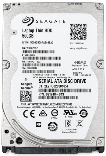 L41606-011 - 500GB 5400RPM 2.5in 7mm SATA SED Secure Encrypted HDD