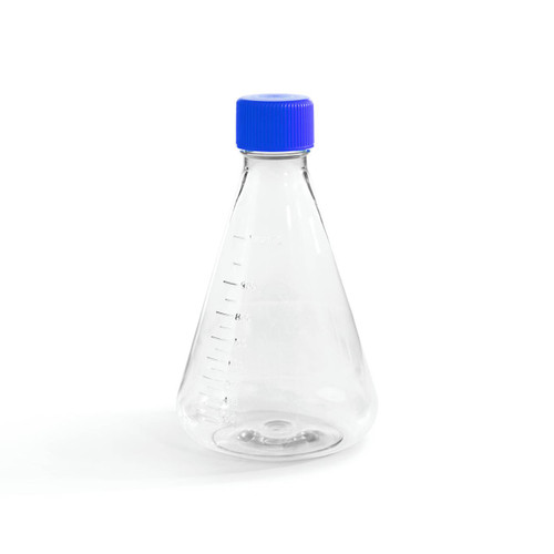 F-PCFP-250ML | FlowTainer 250 mL PC Erlenmeyer Flask, Flat Cap, 12/CS