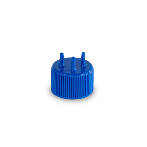F-FCC-3B | FlowTainer Erlenmeyer Flask Cap, for 250/500/1000 mL, (3) - 1/8" HB, 12/PK
