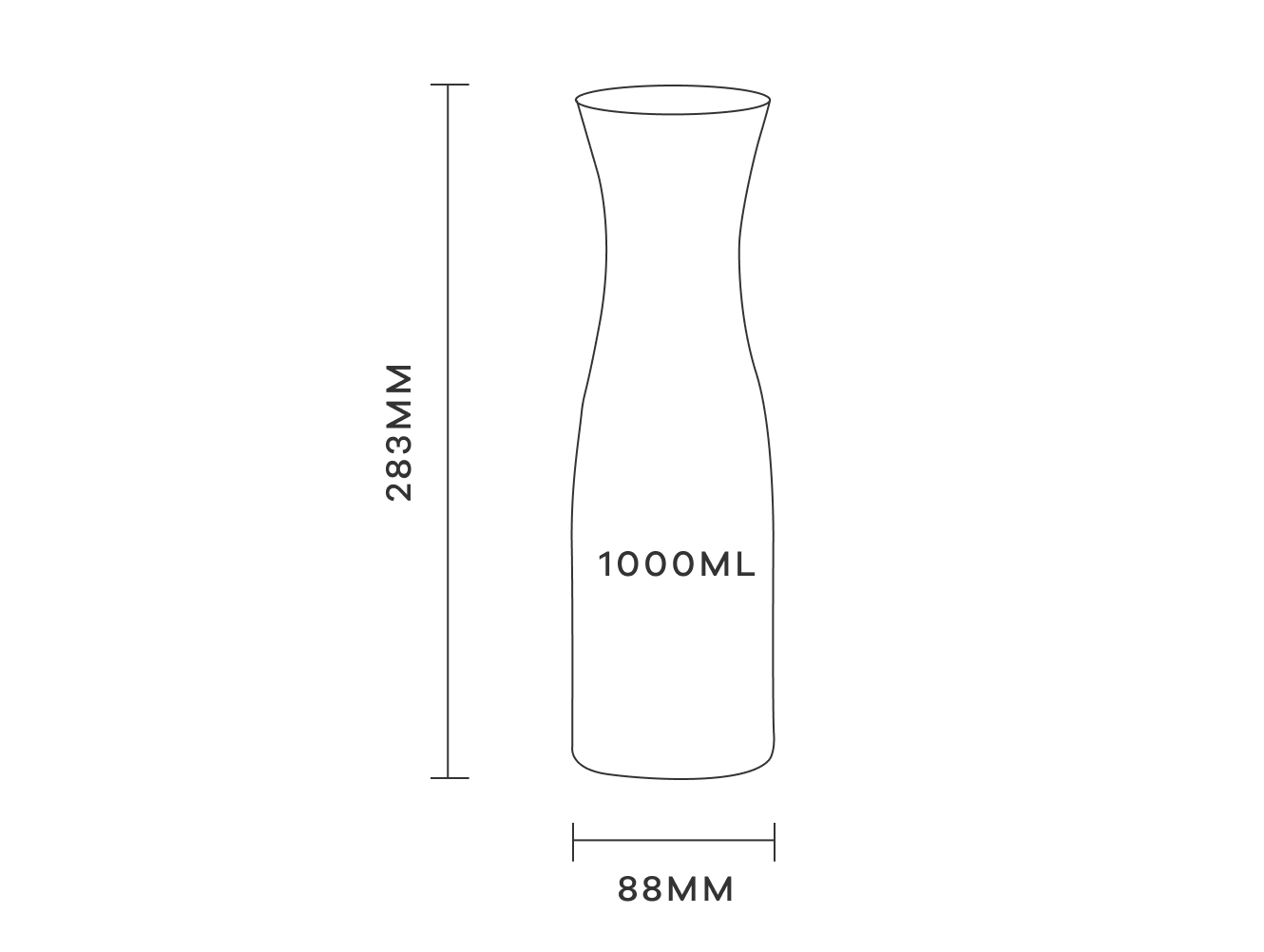 PLUMM CARAFE sizing guide