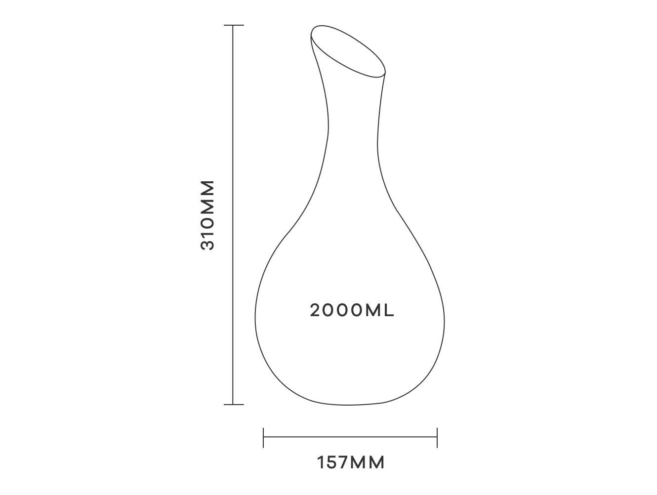 PLUMM RED A & SPRING DECANTER GIFT SET sizing guide