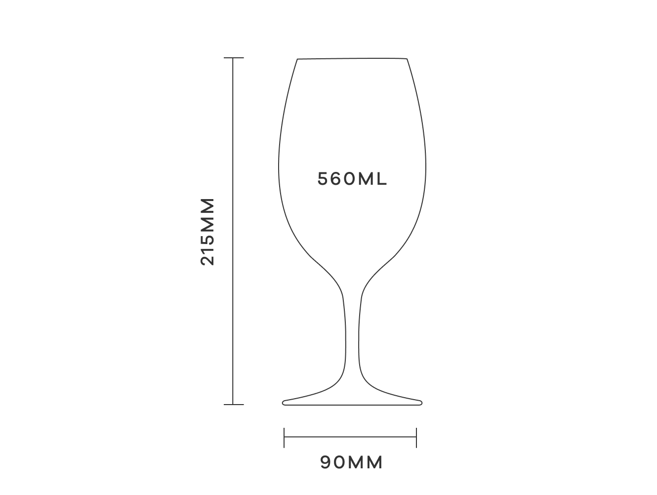 PLUMM EVERYDAY The RED Glass sizing guide