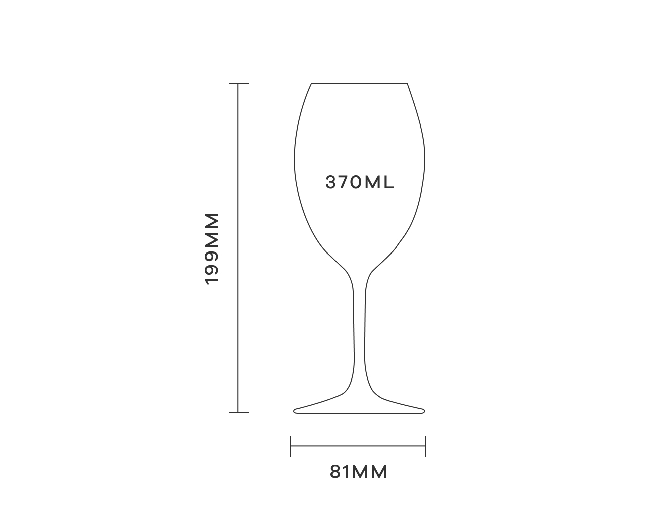 PLUMM EVERYDAY The WHITE Glass sizing guide