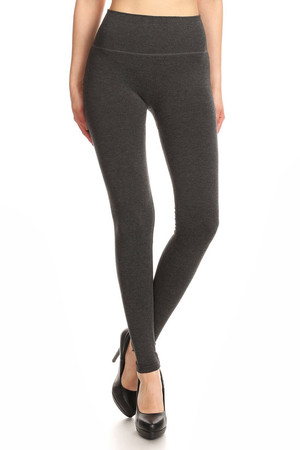 Charcoal Premium High Waisted Basic Leggings