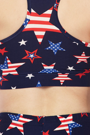 Buttery Soft USA Stars Bra Top