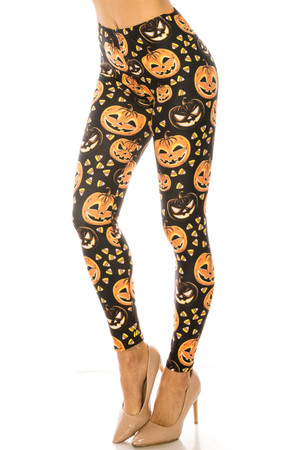 Creamy Soft Halloween Pumpkins Leggings - USA Fashion™