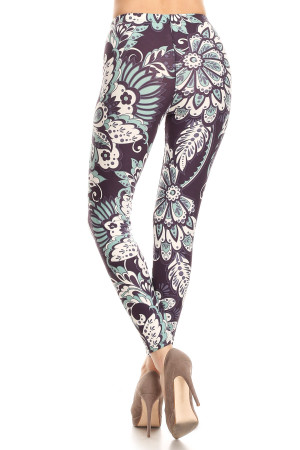 Buttery Soft Midnight Minty Mandala Leggings