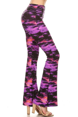 Buttery Soft Purple Mist Bell Bottom Leggings