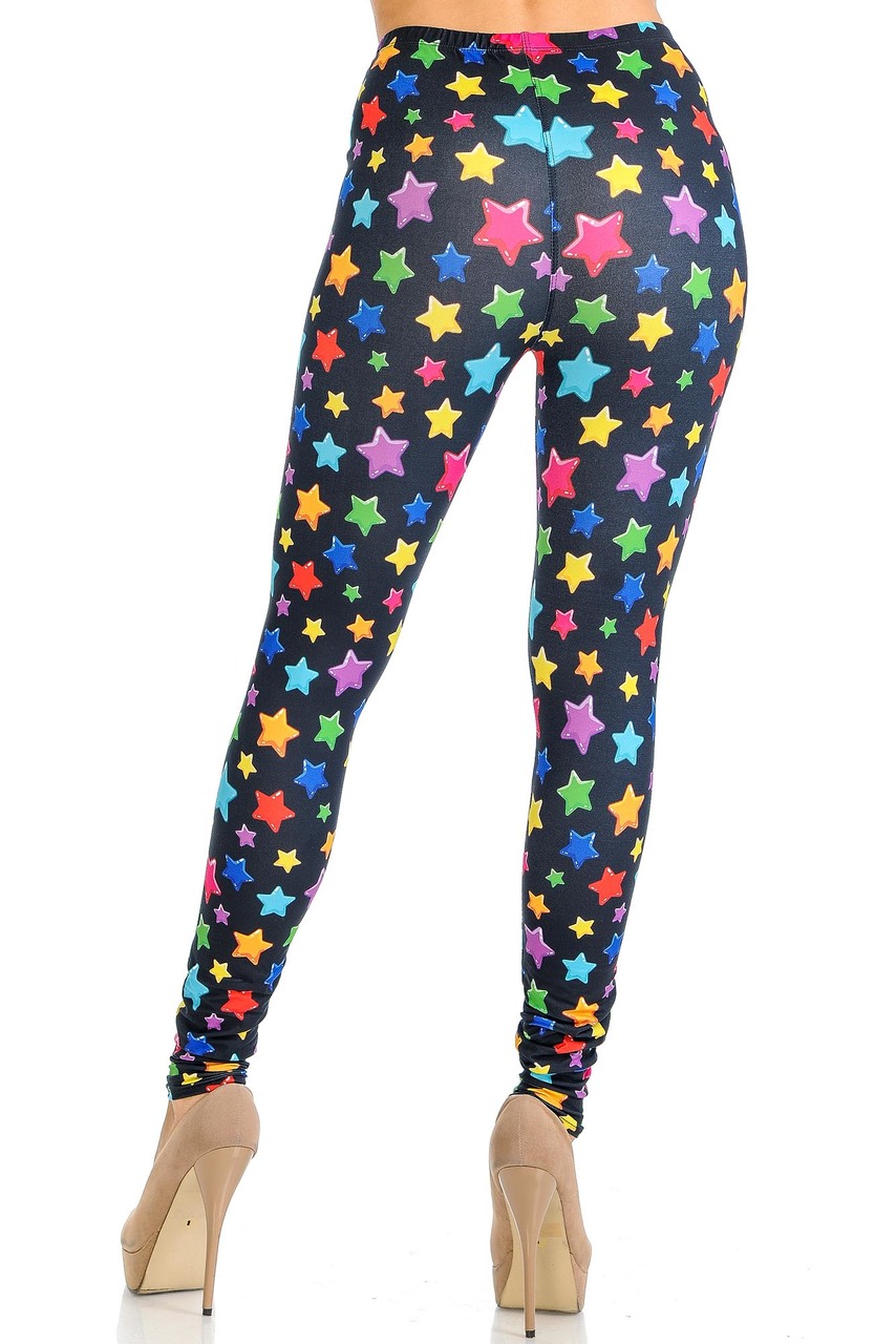 Creamy Soft Colorful Cartoon Stars Leggings - Signature Collection