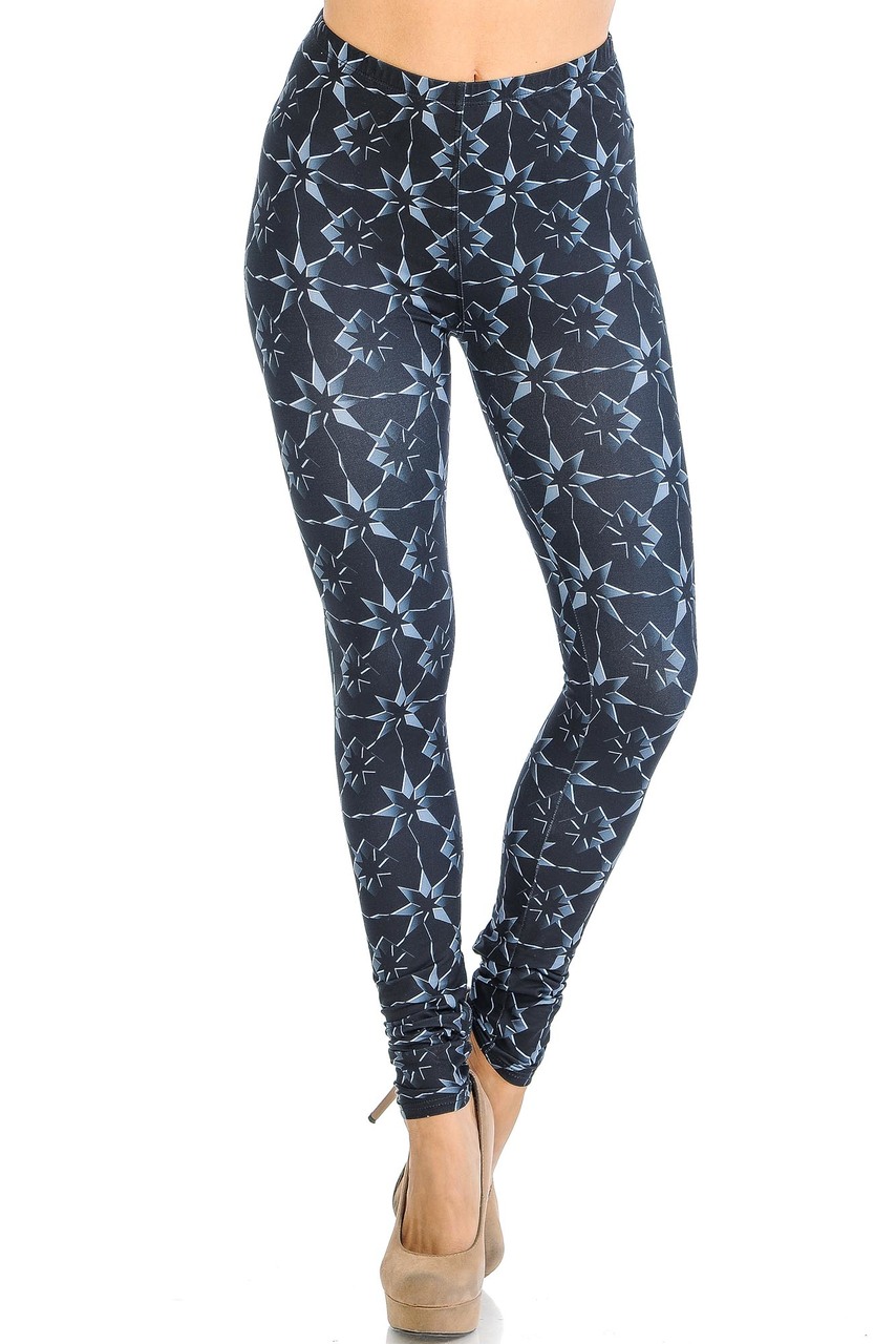 Creamy Soft Metallic Stars Leggings - Signature Collection