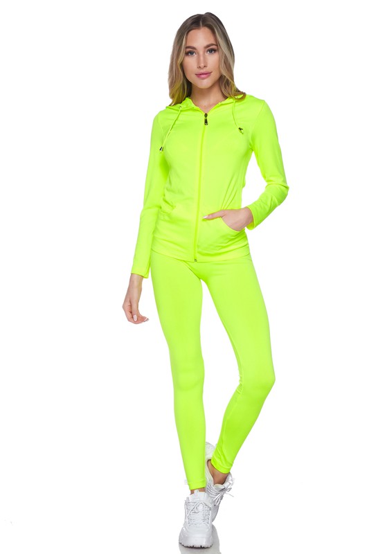 Premium Zip Up Hoodie Jacket and Legging Set