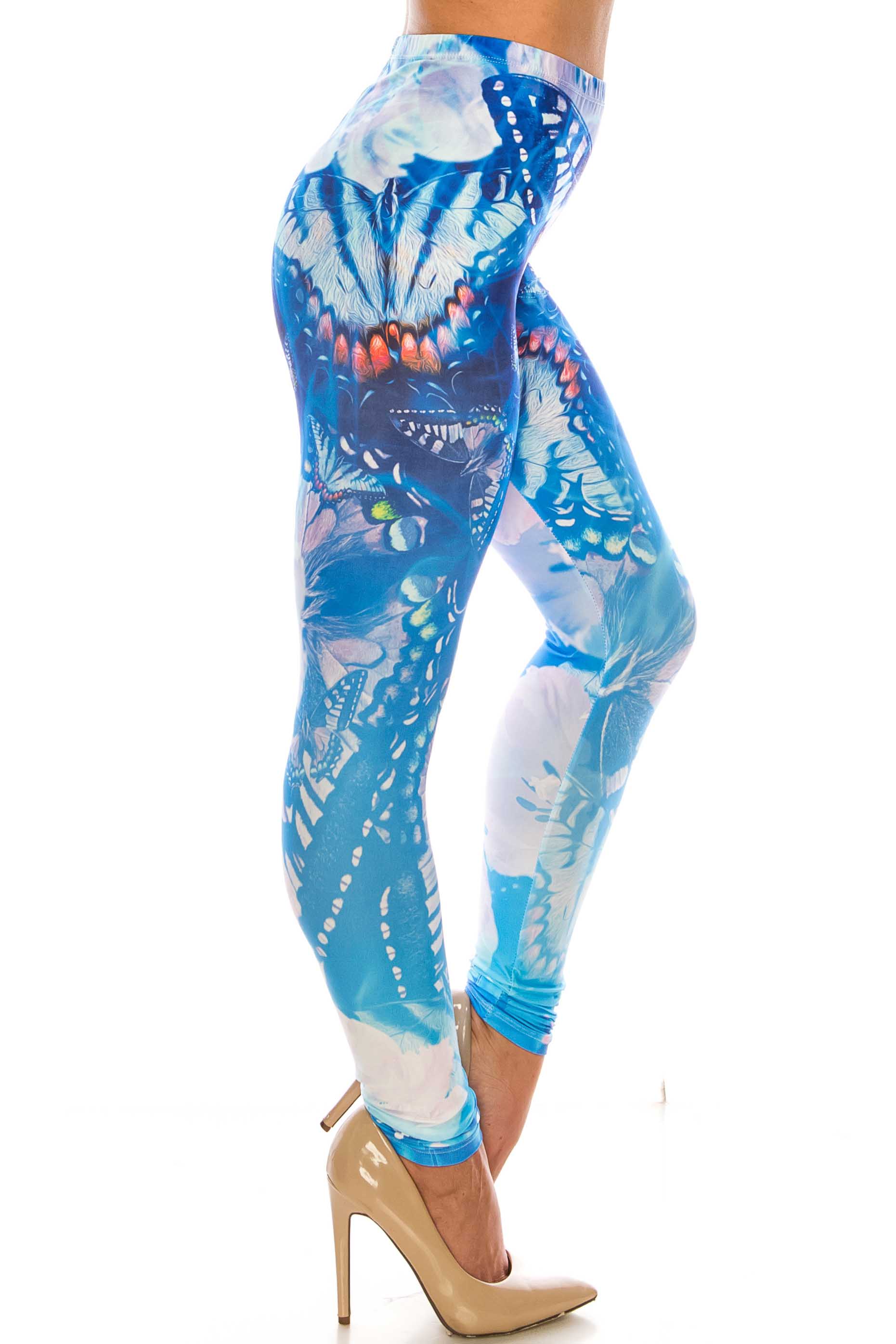 Creamy Soft Reflecting Butterflies Leggings - USA Fashion™