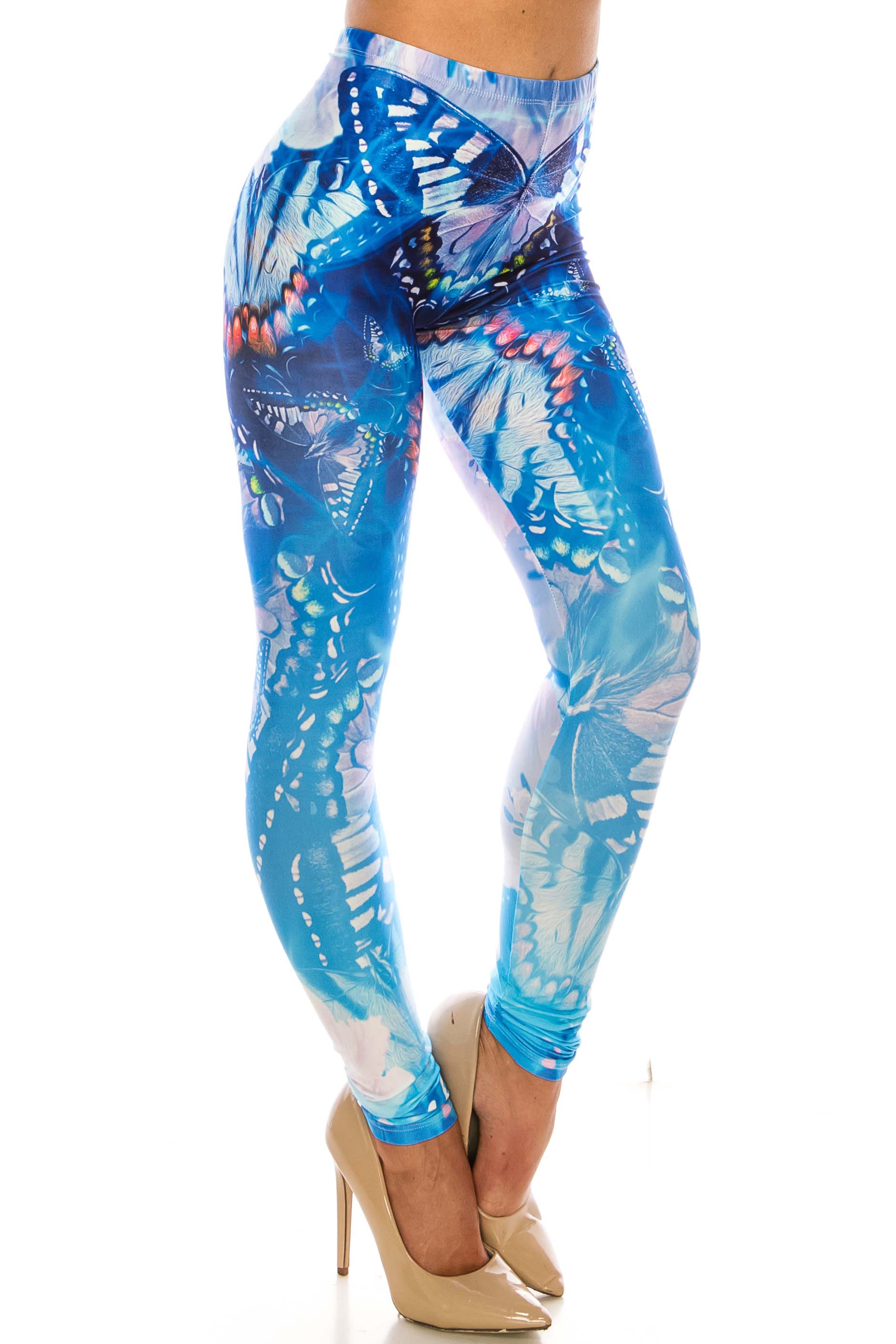 Creamy Soft Reflecting Butterflies Leggings - USA Fashion™