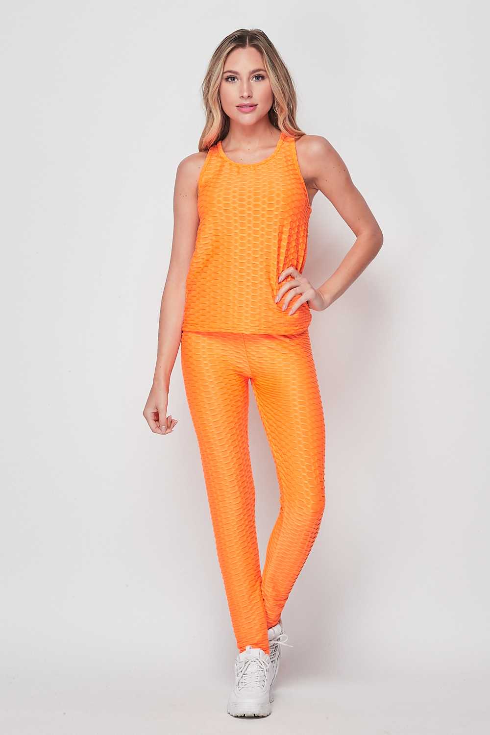 2 Piece Scrunch Butt Leggings and Tank Top Set