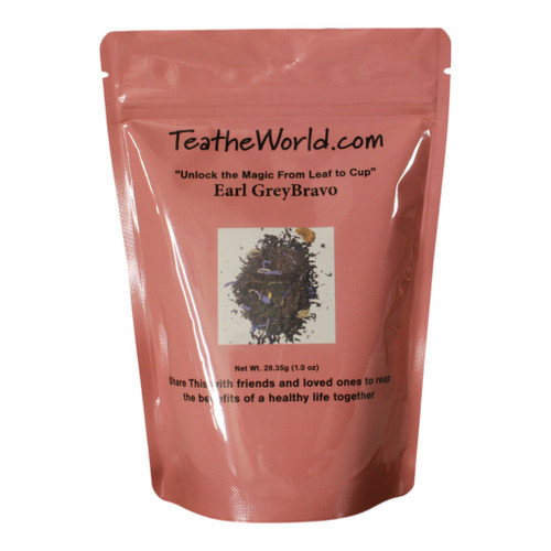 TTW=Tea the World Front of Packaging of Earl Grey Bravo Tea Leaf