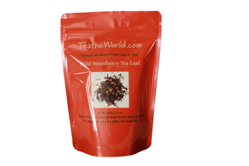 Tea The World Wild Strawberry loose leaf tea packaging