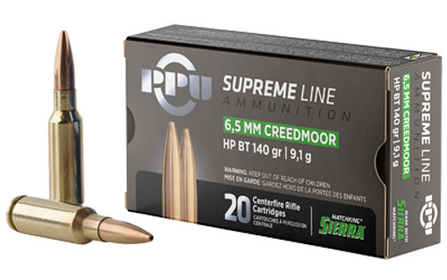 PPU SUPREM 6.5CRED 140GR HPBT 20/200 PPU SUPREM 6.5CRED 140GR HPBT 20/200
