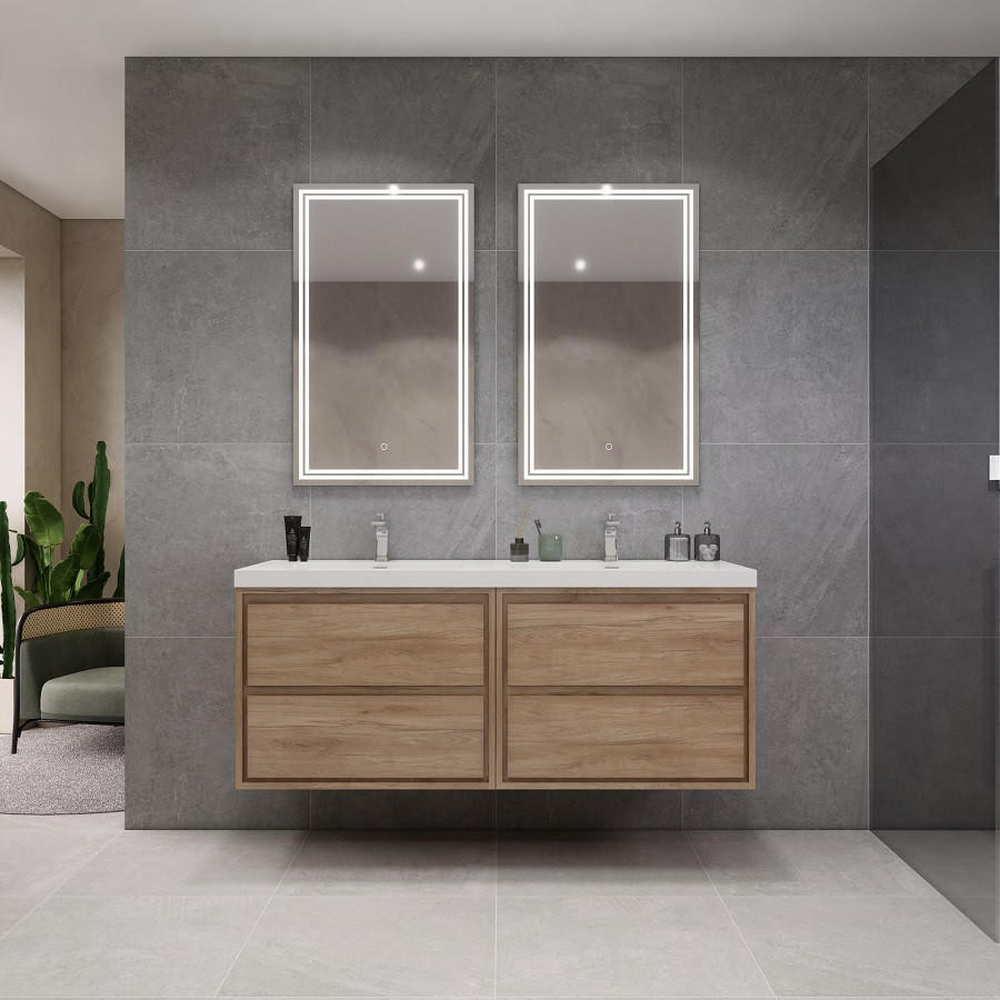 60 In Bathroom Vanity Double Sink Amerlife Arch 60" Bathroom Double