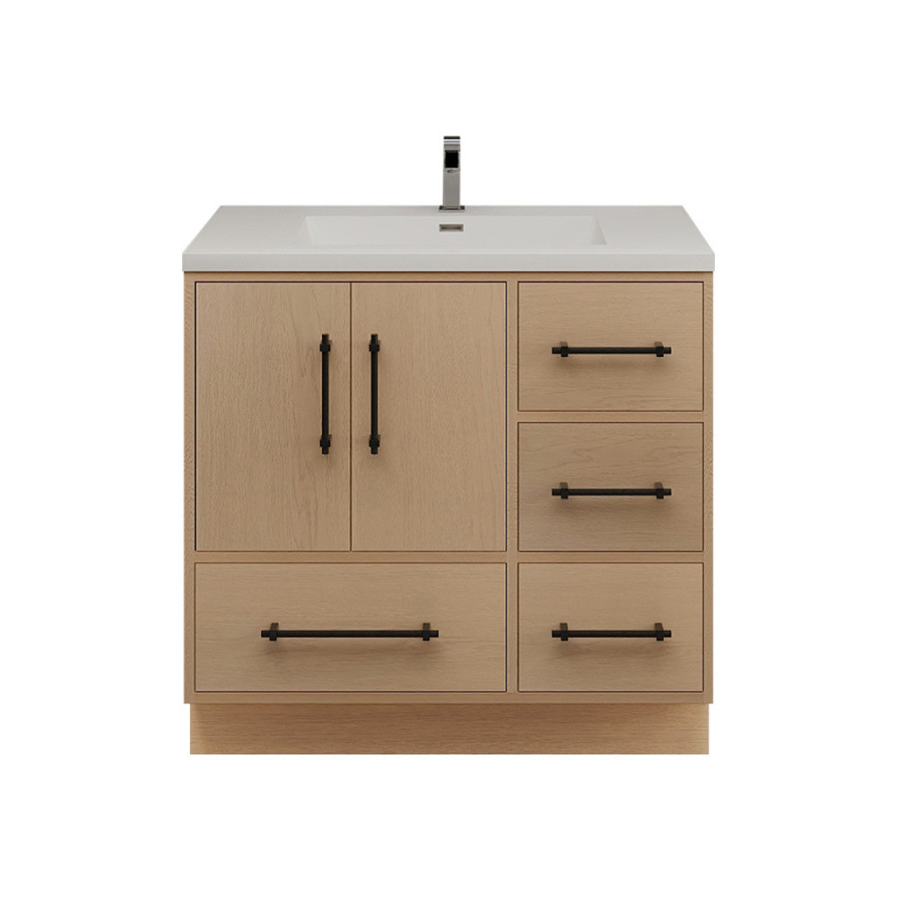 Victoria 36" Freestanding Bathroom Vanity Right Side Drawers with ...