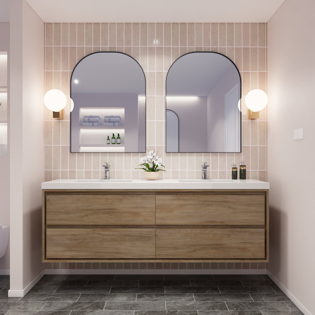 Sage 30" Wall Mounted Modern Bath Vanity