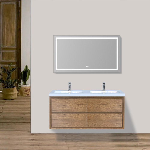  Sage 48"Double Sink Wall Mounted Modern Vanity 