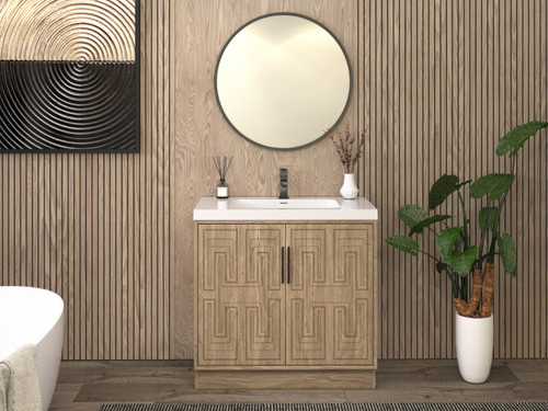 BELLA Bella 36" Freestanding Bathroom Vanity with Sink Top 