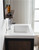  Lake 30" Wall Mounted Modern Vanity with Matte Black Stainless Steel Frame 