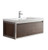  Lake 42" Wall Mounted Modern Vanity with Chrome Stainless Steel Frame 