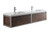  Lake 84" Wall Mounted Modern Vanity with Chrome Stainless Steel Frame 
