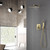 Moreno 10" Shower Head In Brushed Gold and  Hand Held Two Valve Set   Moreno 10" Shower Head In Brushed Gold and  Hand Held Two Valve Set