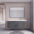 ELSA 60" WALL MOUNTED VANITY WITH SINGLE ROYAL WHITE ACRYLIC SINK (RIGHT SIDE)   ELSA 60" WALL MOUNTED VANITY WITH SINGLE ROYAL WHITE ACRYLIC SINK (RIGHT SIDE)