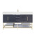  Bethany 60’’ Freestanding Art Deco Bathroom Vanity Set with Reinforced Acrylic Single Sink Top 