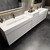 MAX16 MAX 116" Wall Mounted Bath Vanity with 16 Acrylic Sink W/Small Side Cabinet  MAX16 MAX 116" Wall Mounted Bath Vanity with 16 Acrylic Sink W/Small Side Cabinet
