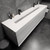 MAX16 MAX 84" Wall Mounted Bath Vanity with 16 Acrylic Sink/Double Faucet Holes 