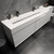MAX16 MAX 92" Wall Mounted Bath Vanity with 16 Acrylic Sink W/Small Side Cabinet 