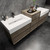 MAX16 MAX 92"D Wall Mounted Bath Vanity with 16 Acrylic Sink W/Small Side Cabinet  MAX16 MAX 92"D Wall Mounted Bath Vanity with 16 Acrylic Sink W/Small Side Cabinet